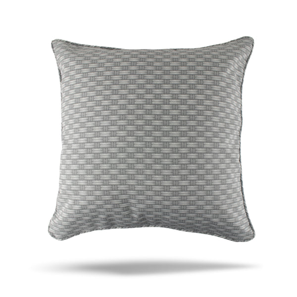 Decorative Outdoor Cushion Cover - Bombay - Kawai - Grey - 18 x 18in