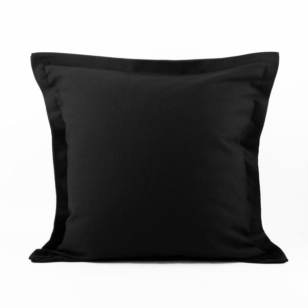 Decorative cushion cover - Cotton canvas Lyon - Black - 18 x 18''