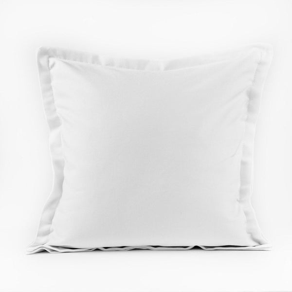 Decorative cushion cover - Cotton canvas Lyon - White - 18 x 18''