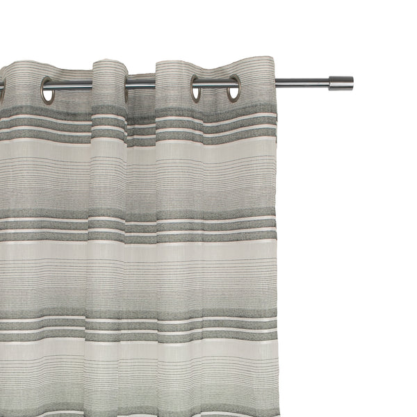 Grommets curtain panel - Linea - Blk - 54 x 85''