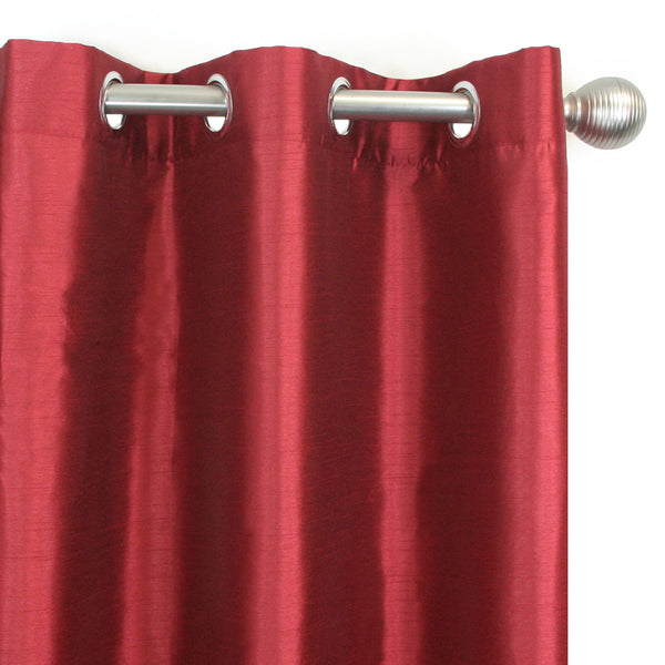 Rideau à oeillets doublé - Isabel - Rouge - 54 x 95 po