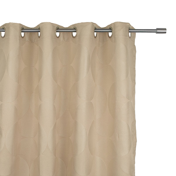 Grommets curtain panel - Aurora - Beige - 52 x 85''