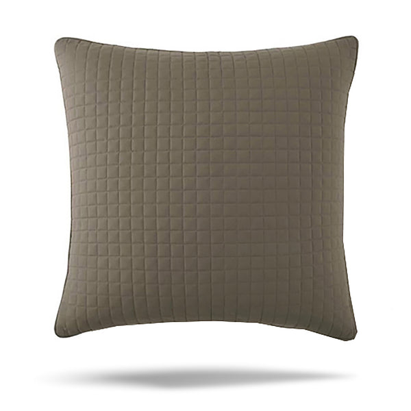 Decorative Cushion - Quilted - MILANO - Taupe - 18 x 18''
