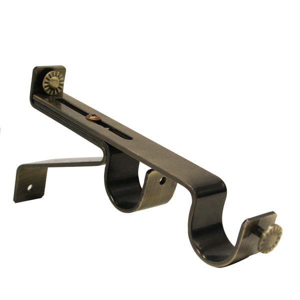 Support extensible de métal pour tringle de 28mm - Brass Antique - 7.5 - 8.75"