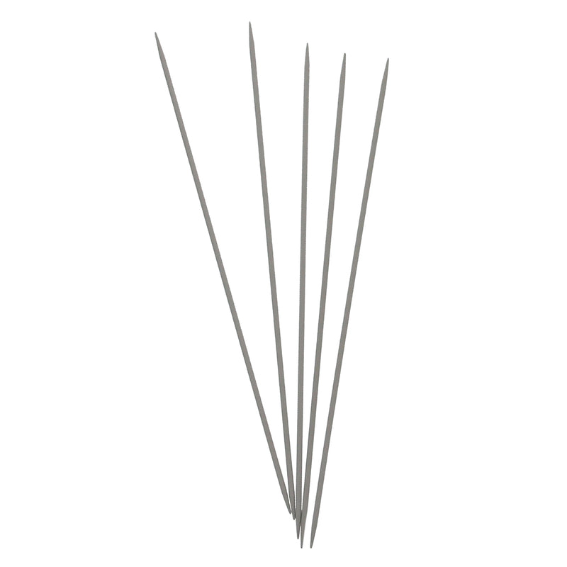 UNIQUE KNITTING Double Point Knitting Needles 15cm (6") - Set of 5 Aluminum - 2mm/US 0