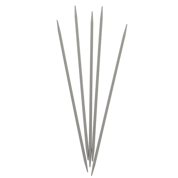UNIQUE KNITTING Double Point Knitting Needles 20cm (8") - Set of 5 Aluminum - 3.75mm/US 5