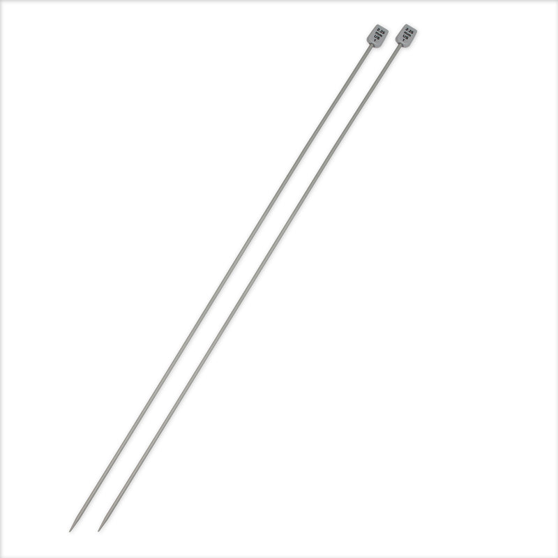 UNIQUE KNITTING Single Point Knitting Needles 30cm (12") Aluminum - 2.25mm /US 1