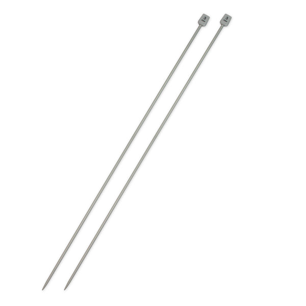 Aiguilles à Tricoter MILWARD Pointe Unique 35cm - Taille 5.0mm - En Aluminium Anodisé - Pour Projets Généraux