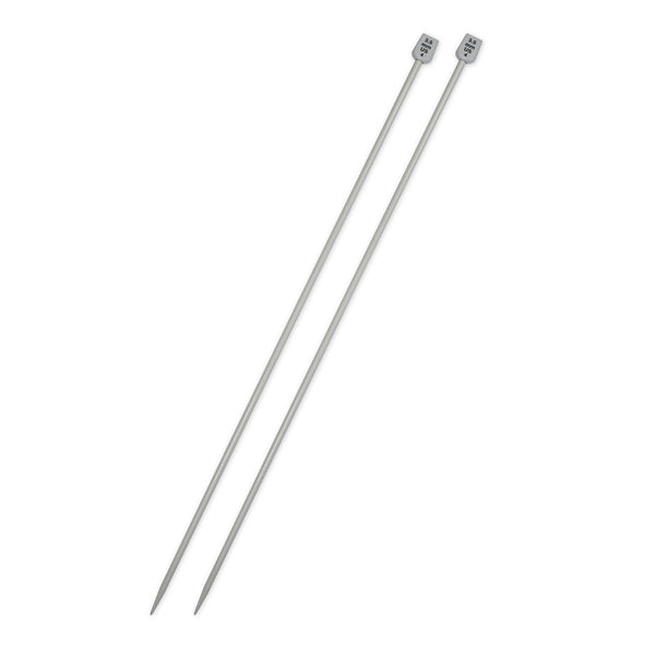UNIQUE KNITTING Single Point Knitting Needles 30cm (12") Aluminum - 3.5mm/US 4
