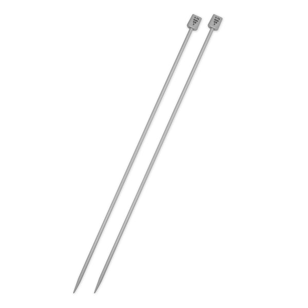 UNIQUE KNITTING Single Point Knitting Needles 30cm (12") Aluminum - 3.75mm/US 5