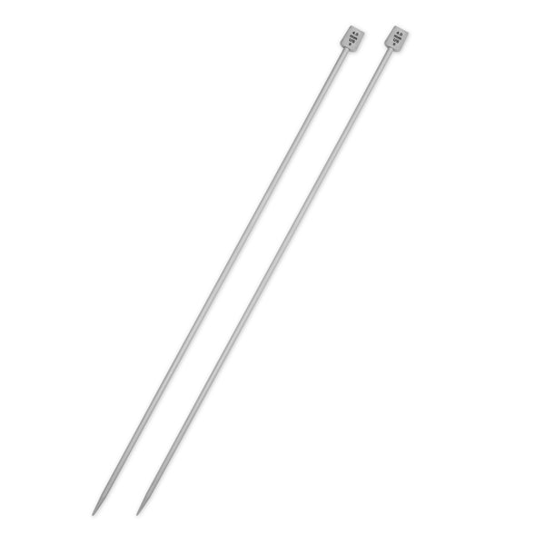 UNIQUE KNITTING Single Point Knitting Needles 30cm (12") Aluminum - 4mm/US 6