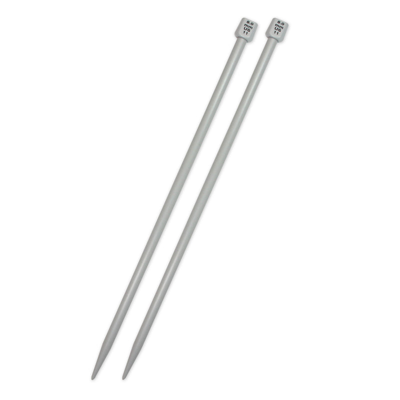 UNIQUE KNITTING Single Point Knitting Needles 30cm (12") Plastic - 8mm/US 11