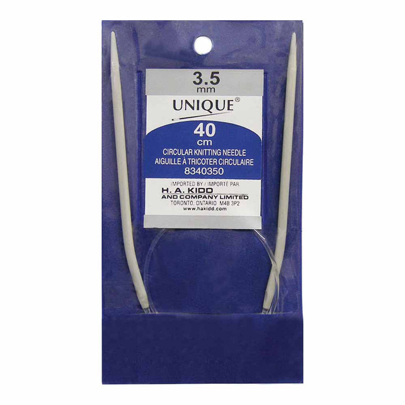 UNIQUE KNITTING Circular Knitting Needles 40cm (16") Aluminum - 3.5mm/US 4