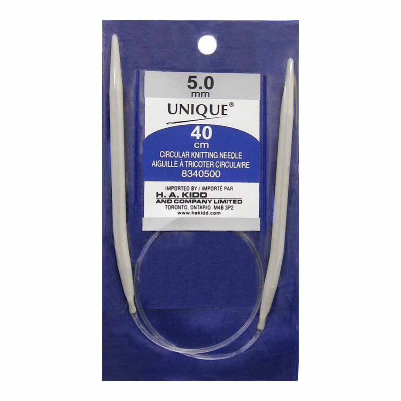 UNIQUE KNITTING Circular Knitting Needles 40cm (16") Aluminum - 5mm/US 8