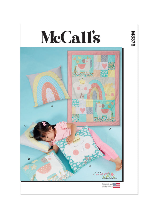 M8376 QUILT OR WALL HANGING AND PILLOWS FROM SEW SWEET CHIC BY SUSAN COUSINEAU