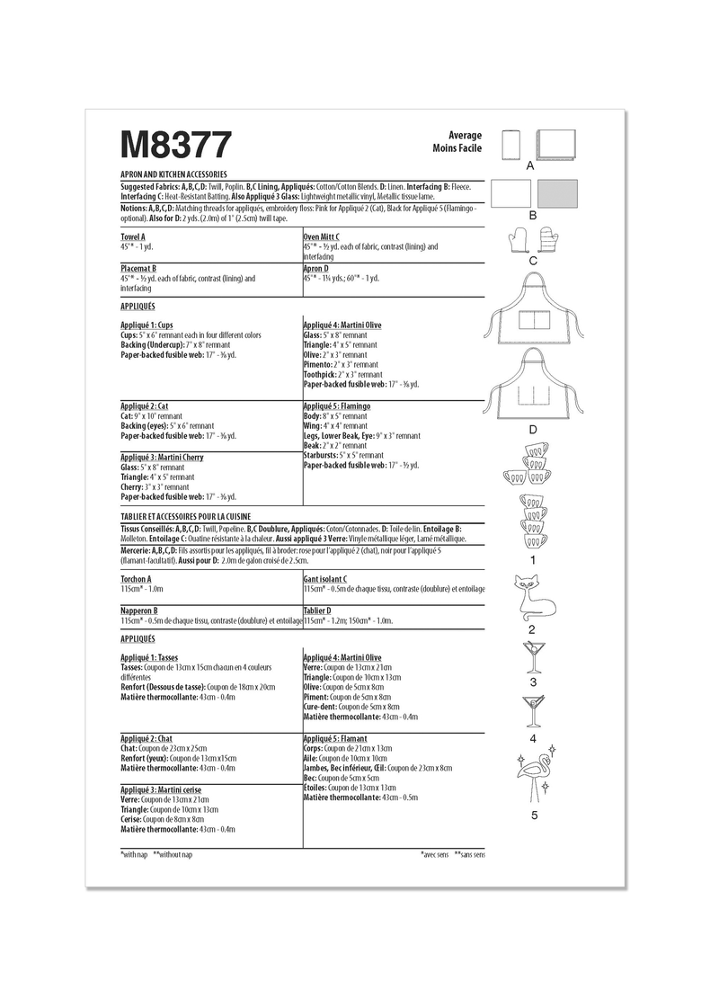 M8377 APRON AND KITCHEN ACCESSORIES