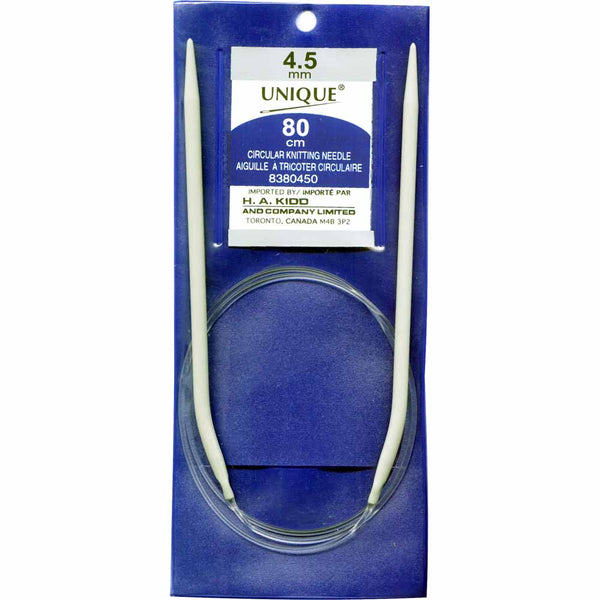 UNIQUE KNITTING Circular Knitting Needles 80cm (32") Aluminum - 4.5mm/US 7