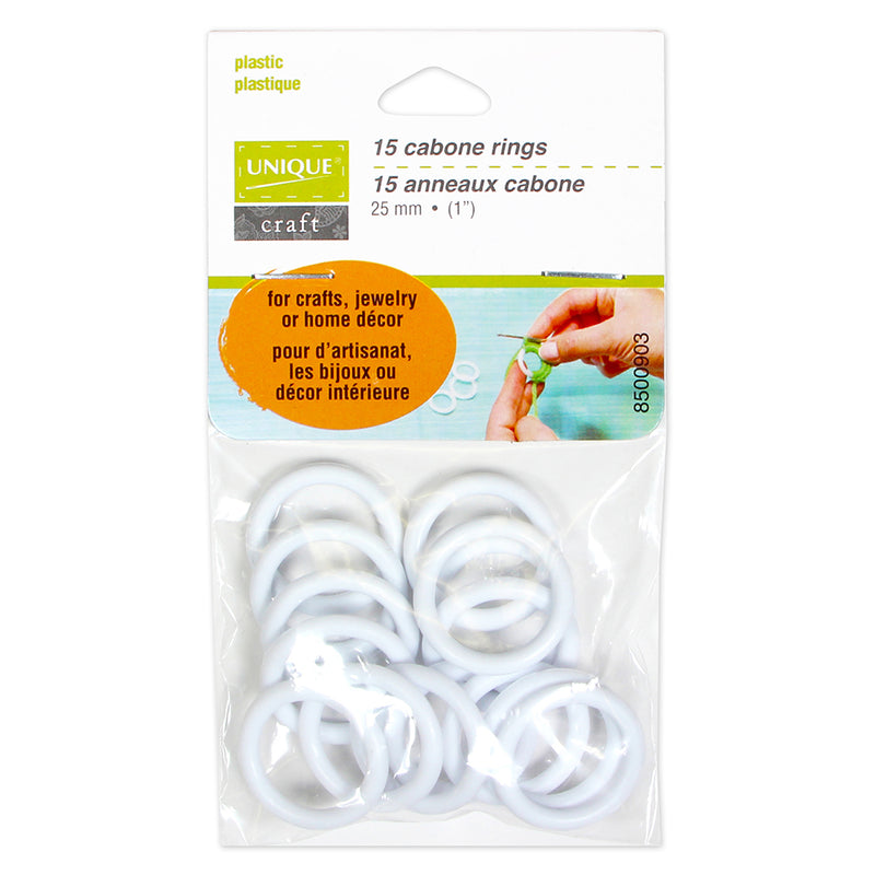 UNIQUE CRAFT Anneaux Cabone 1&quot; - 15pcs