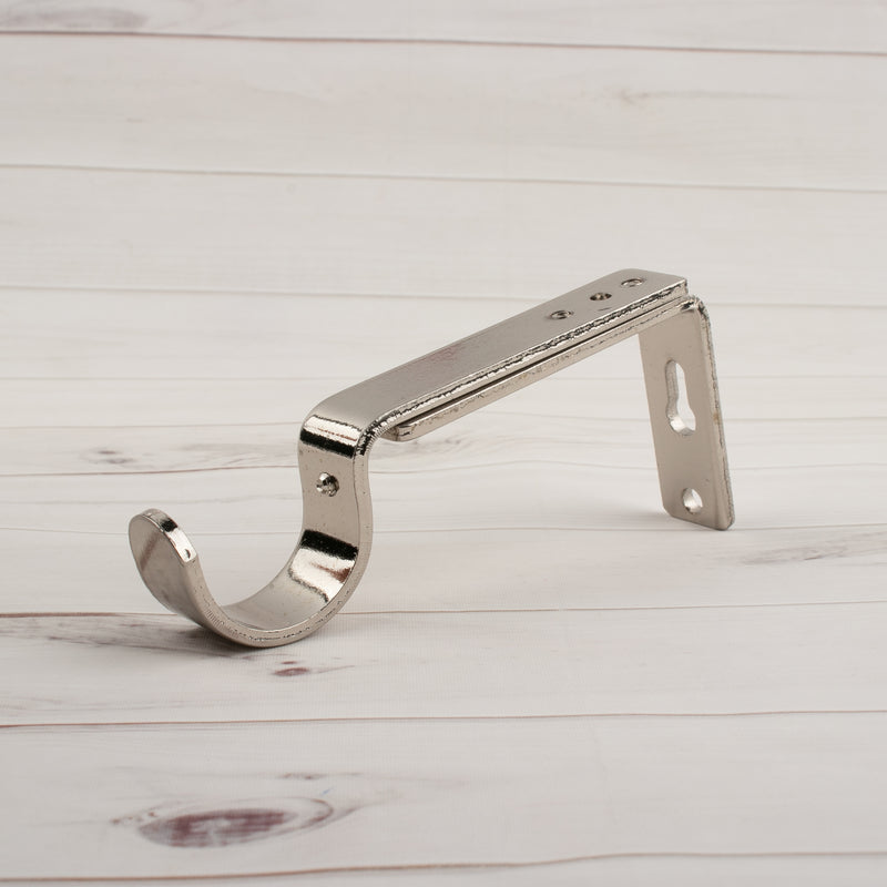 Metal center extendible bracket for 28mm rod - Brushed Silver - 4 - 5.75"