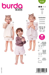 Burda Pattern - 9190 Babies Top and Pants