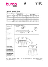 Burda Pattern - 9195 Children's Blouse