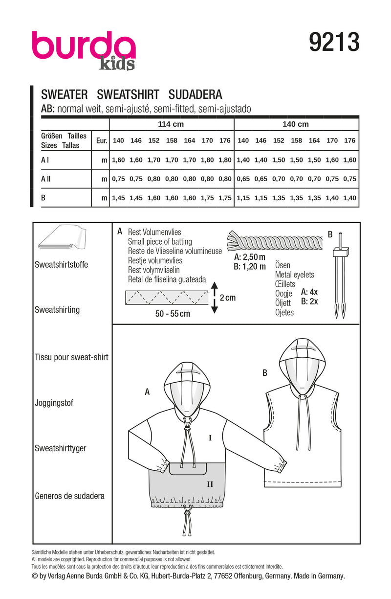 Burda 9213 - Sweatshirt