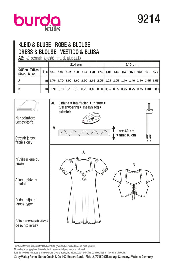 Burda 9214 - Dress & Shirt