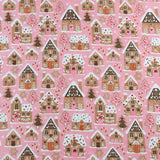 Flanellette imprimée de Noël - 002 - Rose