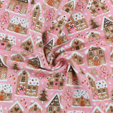 Flanellette imprimée de Noël - 002 - Rose