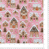 Flanellette imprimée de Noël - 002 - Rose
