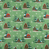 Flanellette imprimée de Noël - 005 - Vert
