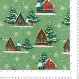 Flanellette imprimée de Noël - 005 - Vert