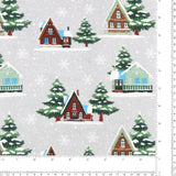 Flanellette imprimée de Noël - 006 - Gris Pâle