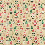 Flanellette imprimée de Noël - 007 - Crème