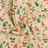 Flanellette imprimée de Noël - 007 - Crème