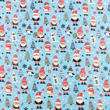 Flanellette imprimée de Noël - 008 - Bleu