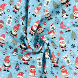 Flanellette imprimée de Noël - 008 - Bleu