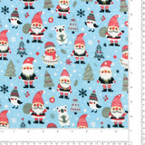 Flanellette imprimée de Noël - 008 - Bleu