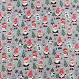 Flanellette imprimée de Noël - 009 - Gris