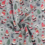 Flanellette imprimée de Noël - 009 - Gris
