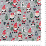 Flanellette imprimée de Noël - 009 - Gris