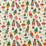 Flanellette imprimée de Noël - 011 - Blanc