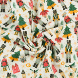 Flanellette imprimée de Noël - 011 - Blanc