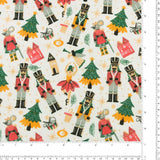 Flanellette imprimée de Noël - 011 - Blanc