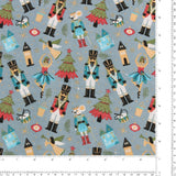 Flanellette imprimée de Noël - 012 - Acier