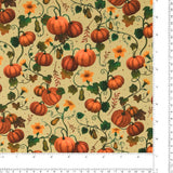 Blank - Printed Cotton - HARVEST HAUNT - 002 - Beige