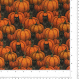 Blank - Coton imprimé - <HARVEST HAUNT> - 007 - Citrouille