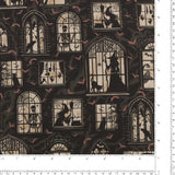 Blank - Printed Cotton - DARKLY ENCHANTED - 001 - Charcoal