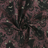 Blank - Printed Cotton - DARKLY ENCHANTED - 007 - Eggplant