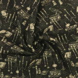 Blank - Printed Cotton - DARKLY ENCHANTED - 008 - Black